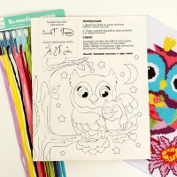 Вышивка крестиком для детей &laquo;Сова и бабочка&raquo;, набор для творчества, 25 х 20 см