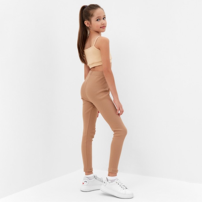 Лосины для девочки MINAKU цвет светло-бежевый, рост 164 см Лосины для девочки MINAKU цвет светло-бежевый, рост 164 см