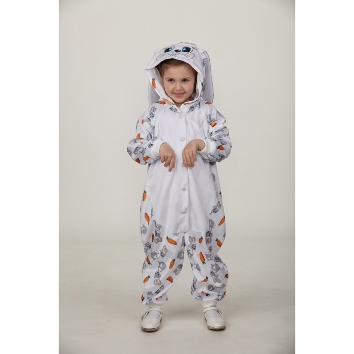 Карнавальный костюм кигуруми « Зайчик», рост 116 см Карнавальный костюм кигуруми « Зайчик», рост 116 см