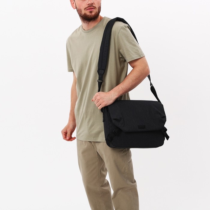 Сумка мужская &laquo;Медведково&raquo;, цвет тёмно-серый