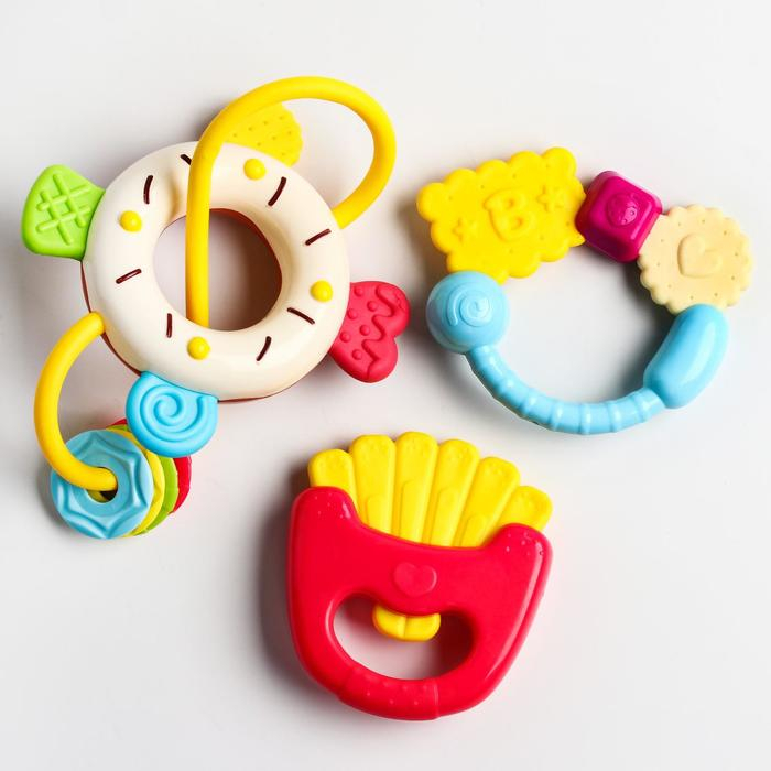 Набор погремушек &laquo;Сладости&raquo;, 3 шт., Крошка Я