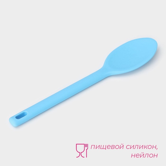 Ложка гарнирная Доляна &laquo;Люкс&raquo;, 30&times;6&times;1 см, цвет голубой