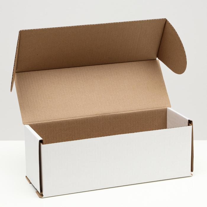 Коробка складная под бутылку, без печати, белая, 12 х 33,6 х 12 см, Коробка складная под бутылку, без печати, белая, 12 х 33,6 х 12 см,