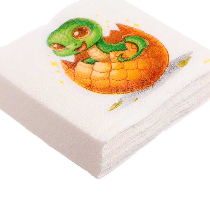 Салфетки новогодние бумажные &laquo;С Новым годом: сюрприз&raquo;, однослойные, 24х24 см, 20 шт.