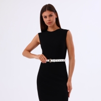 Ремень женский, ширина 2,5 см, пряжка металл, цвет белый Ремень женский, ширина 2,5 см, пряжка металл, цвет белый