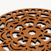 Донышко для вязания резное &laquo;Мандала&raquo;, круг 15 см, хдф 3 мм