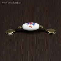 Ручка скоба ТУНДРА Ceramics 013 LIGHT, 76 мм, керамическая, цвет бронза Ручка скоба ТУНДРА Ceramics 013 LIGHT, 76 мм, керамическая, цвет бронза