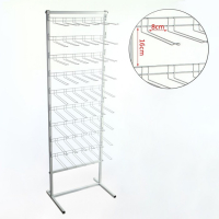 Стойка для семян 60×40×180, 9 ярусов с крючками L25 см, d4 мм, цвет белый Стойка для семян 60×40×180, 9 ярусов с крючками L25 см, d4 мм, цвет белый