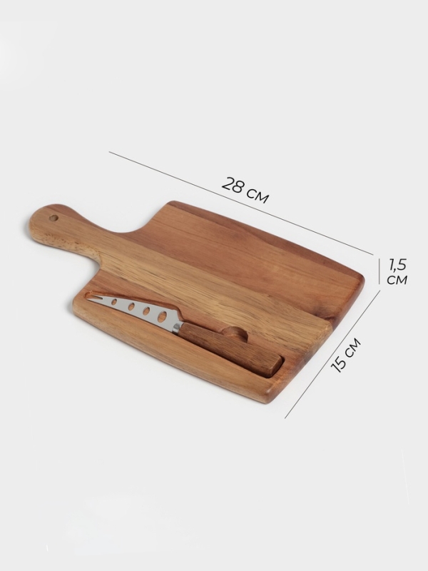 Набор для подачи сыра Magistro Shape, нож, доска