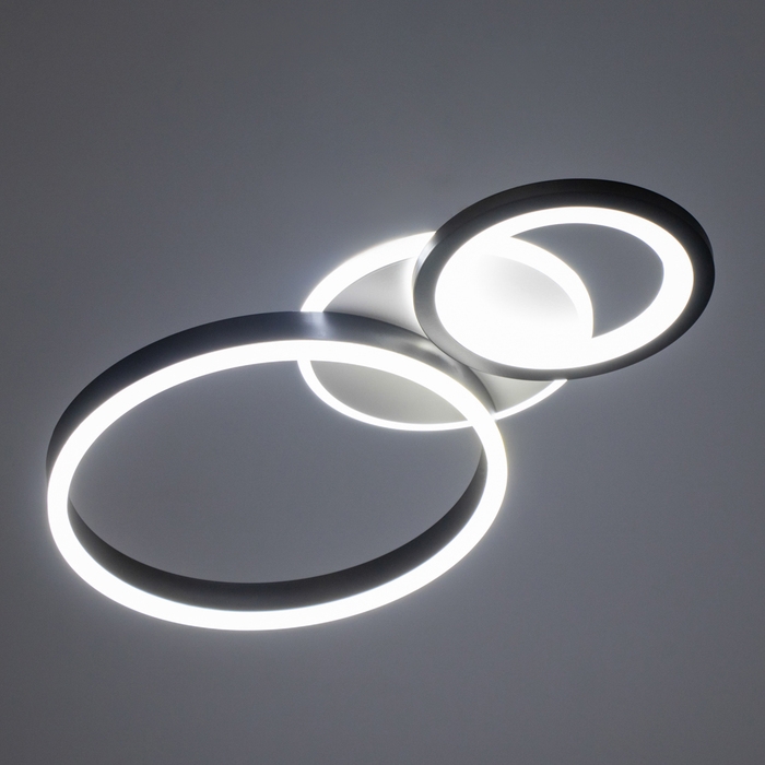 Люстра "Лилия" 76Вт LED Белый, черный 2700-6400k 50х30х7см