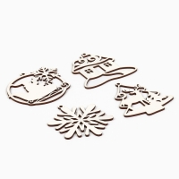 Ёлочная игрушка новогодняя , 4 шт, набор, новогодний