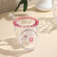 Баночка стеклянная для мёда и варенья c ложкой &laquo;Розе&raquo;, 240 мл, 9,5&times;12 см