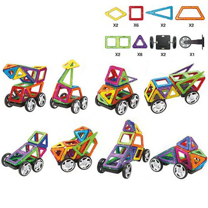 Конструктор магнитный «Цветные магниты», 25 деталей Конструктор магнитный «Цветные магниты», 25 деталей