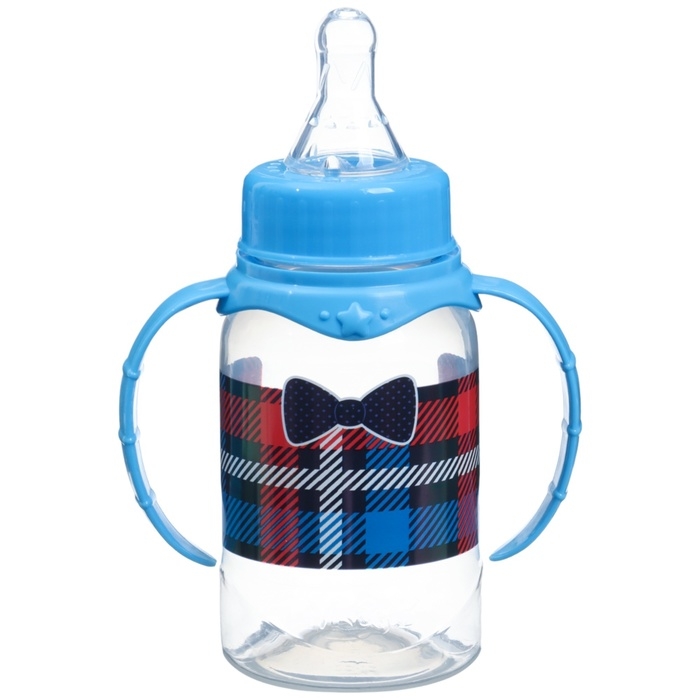 Подарочный детский набор &laquo;Джентльмен&raquo;: бутылочки для кормления 150 и 250 мл, прямые, от 0 мес., цвет голубой