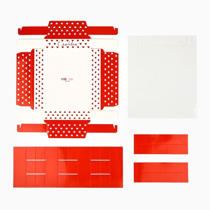 Коробка под 12 конфет с ячейками «С любовью», 14.5 х 18.5 х 3 см Коробка под 12 конфет с ячейками «С любовью», 14.5 х 18.5 х 3 см