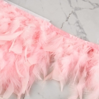 Тесьма с перьями индюка, 13-17 см, 5 ± 0,5 м, цвет розовый Тесьма с перьями индюка, 13-17 см, 5 ± 0,5 м, цвет розовый