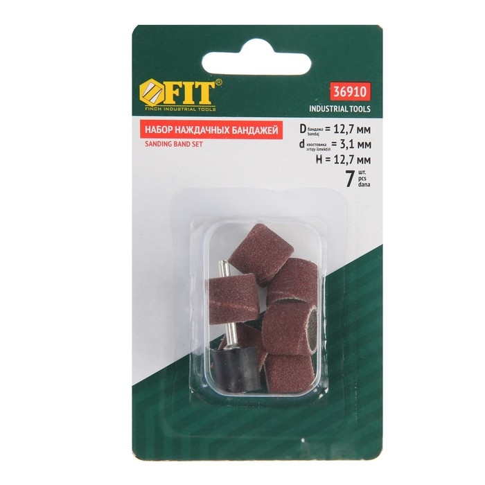 Бандаж наждачный и штифт FIT, набор 7 шт. Бандаж наждачный и штифт FIT, набор 7 шт.