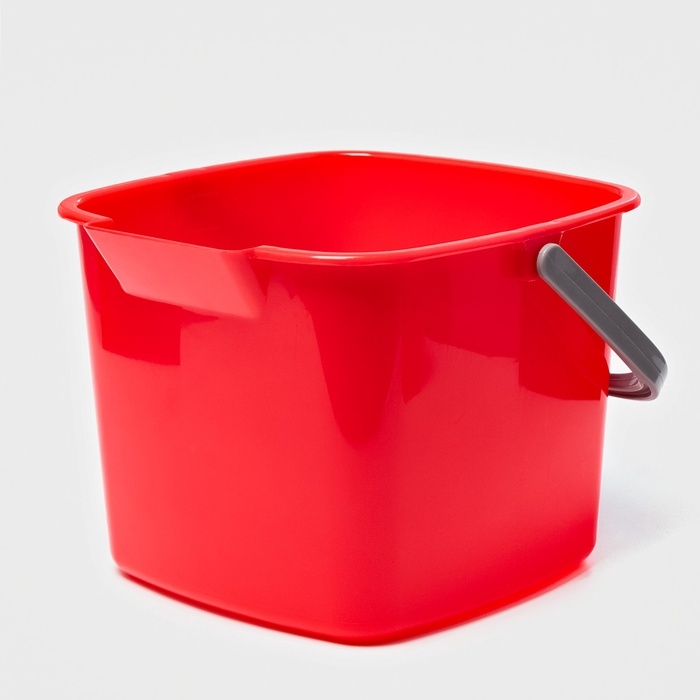 Ведро для уборки, 7.5 л, 25.2×25.5×18.7 см, красный Ведро для уборки, 7.5 л, 25.2×25.5×18.7 см, красный