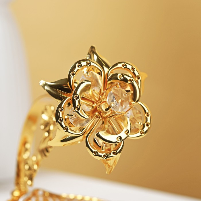 Фруктовница металлическая «Лист», 23×12×18 см, цвет золотой Фруктовница металлическая «Лист», 23×12×18 см, цвет золотой