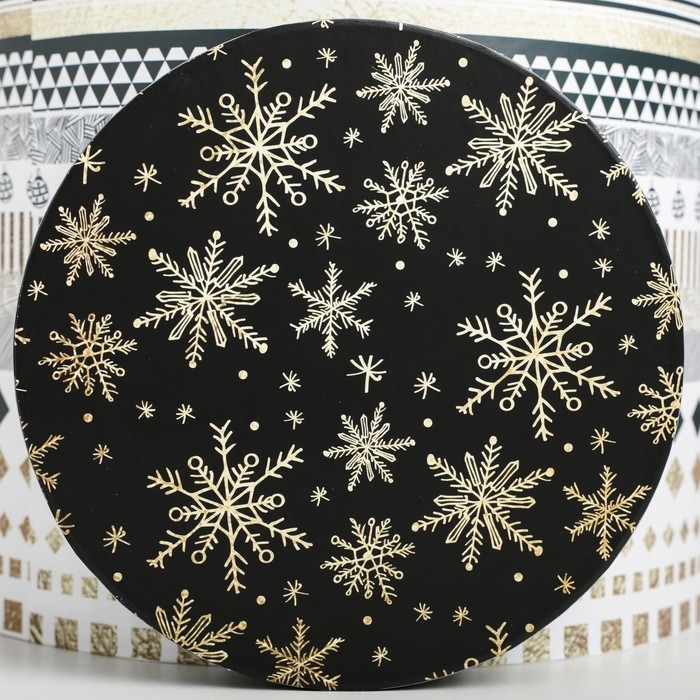 Набор подарочных коробок 5 в 1 &laquo;Изморозь&raquo;, 13 х 14‒19.5 х 22 см 3580137, Новый год