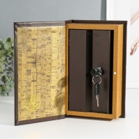 Сейф-книга дерево кожзам "Александр Дюма. Граф Монте-Кристо" 3D тиснение 21х13х5 см