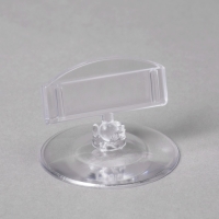 Ценникодержатель на круглой подставке, пластик, ножка 5 см, 5&times;5&times;9 см, цвет прозрачный