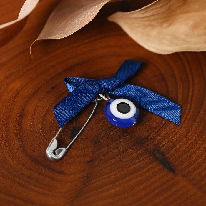 Булавка-оберег &laquo;Для ребёнка&raquo;, 3 см, цвет синий в серебре