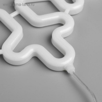 Светодиодная фигура &laquo;Снежинка&raquo; 30 см, пластик, 220 В, свечение тёплое белое