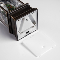 Светодиодная фигура &laquo;Фонарь с ёлкой&raquo; 7.8 &times; 19.5 &times; 7.8 см, пластик, батарейки ААх3 (не в комплекте), USB, свечение тёплое белое