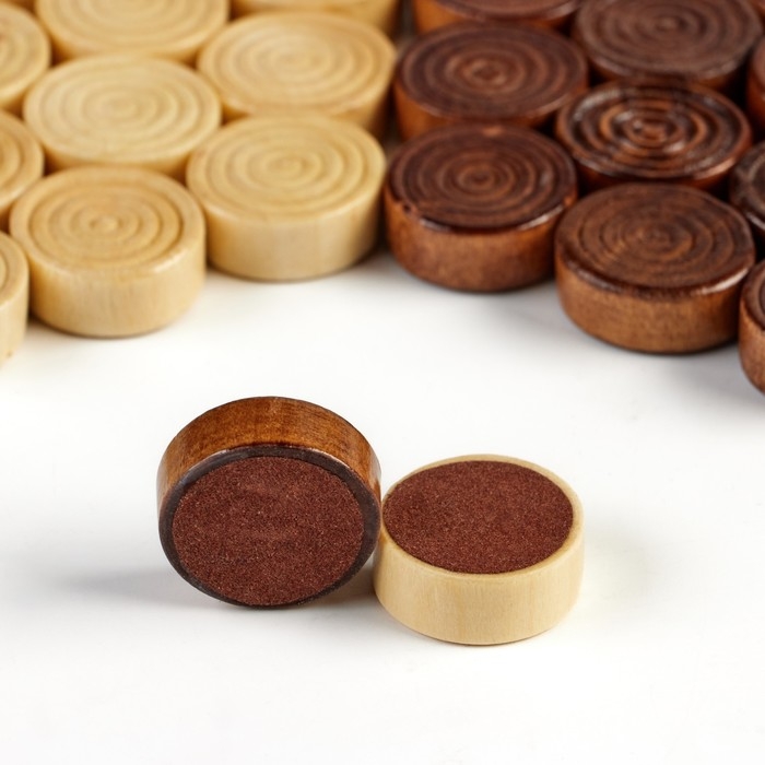 Шашки игра настольная деревянные, d=2.3 см