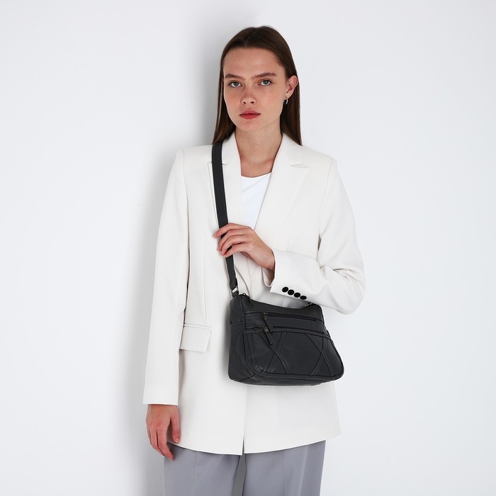 Сумка-мешок на молнии, цвет серый Сумка-мешок на молнии, цвет серый