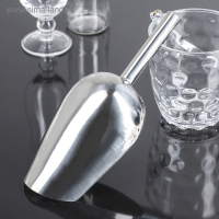 Совок из нержавеющей стали для льда и сыпучих продуктов, 27&times;12&times;5,5 см, цвет хромированный