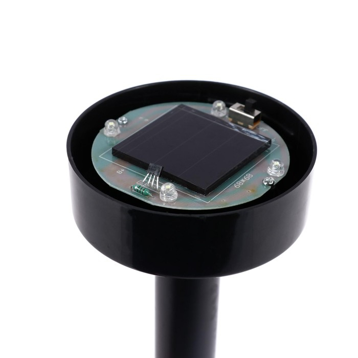 Садовый светильник на солнечной батарее &laquo;Средний шар&raquo;, 15 &times; 38 &times; 15 см, 4 LED, свечение тёплое белое