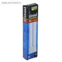 Лампа энергосберегающая Uniel, 2G7, 9 Вт, 4000 К, холодный белый
