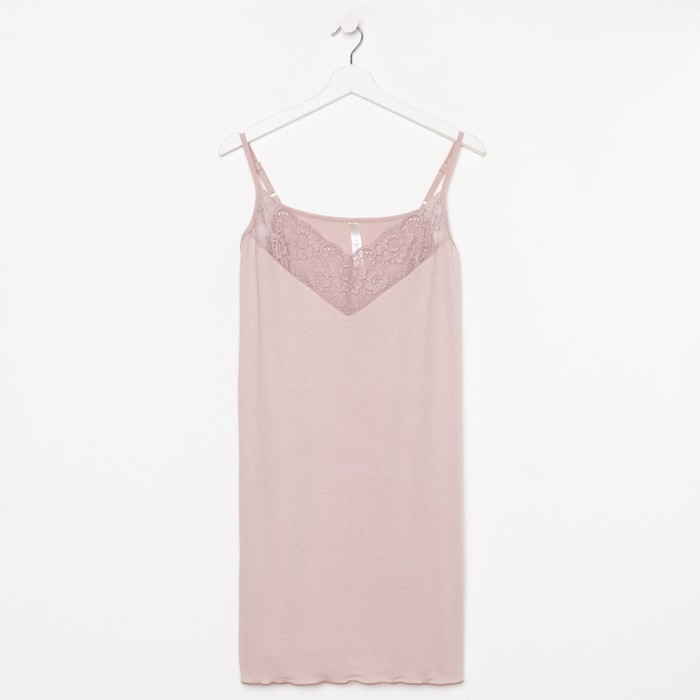 Комплект домашний (халат/сорочка) женский, цвет светло-розовый, размер 58