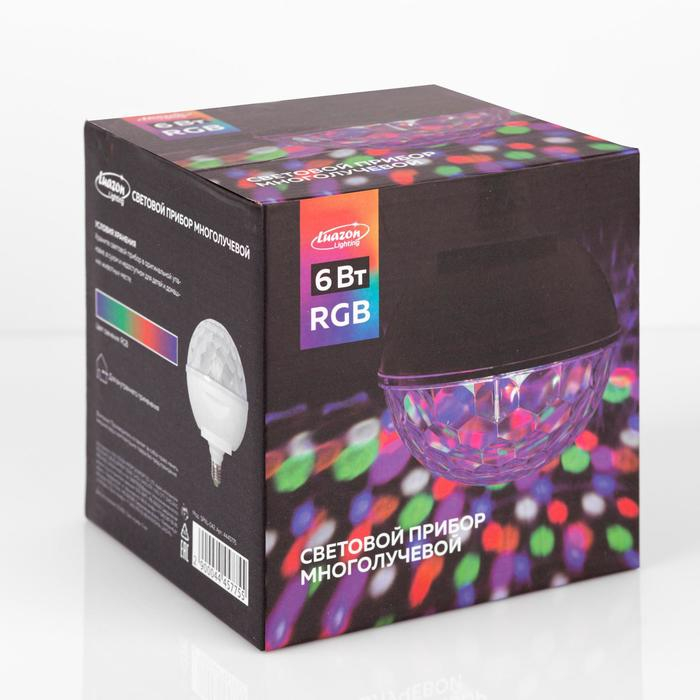 Световой прибор &laquo;Хрустальный шар&raquo; 16 см, Е27, динамик, пульт ДУ, свечение RGB