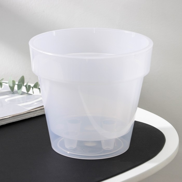 Кашпо для цветов со вставкой &laquo;Порто&raquo;, 2,4 л, цвет прозрачный