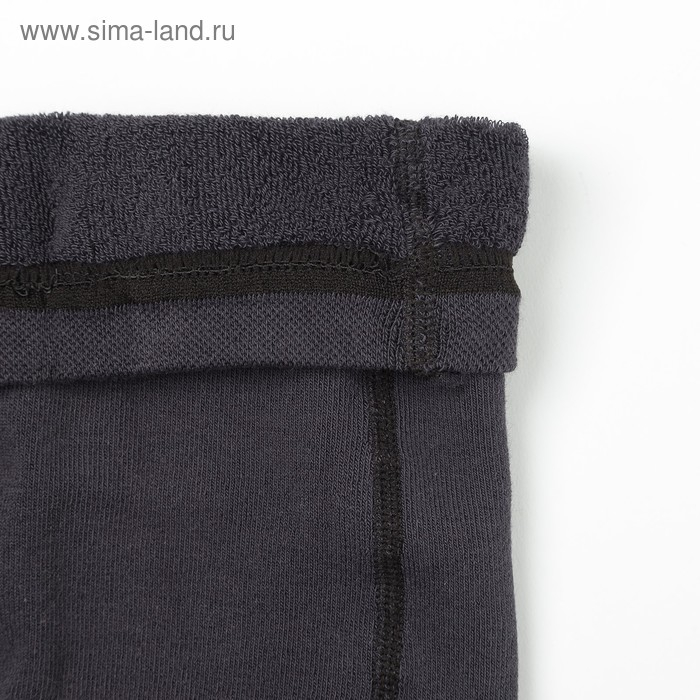 Колготки детские махровые, цвет тёмно-серый, рост 134-140 см