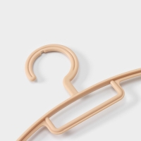 Плечики - вешалки для одежды Доляна, 42&times;20 см, 5 шт, широкие плечики, держатель для бретелек, цвет бежевый