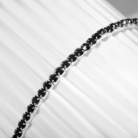 Браслет &laquo;Лёд&raquo; 1 ряд, цвет серый в серебре, 7 см