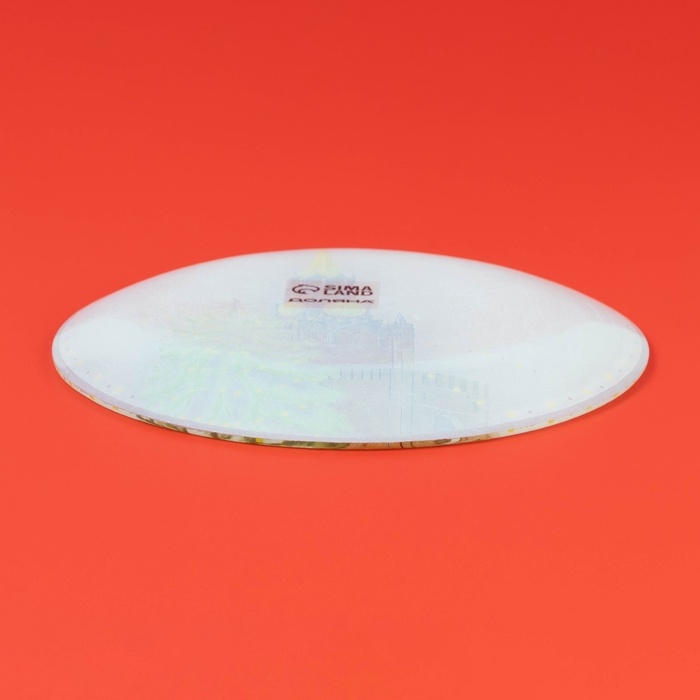 Блюдо сервировочное стеклянное &laquo;Зимний медвежонок. Москва&raquo;, d=19 см