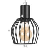 Светильник подвесной "Лофт" 1х25Вт Е27 Чёрный 12х116х11 Светильник подвесной "Лофт" 1х25Вт Е27 Чёрный 12х116х11