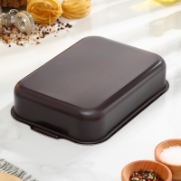 Противень &laquo;Хозяюшка&raquo;, 19&times;25 см, h=6 см, антипригарное покрытие, цвет бордовый