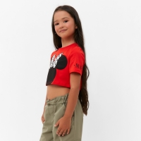 Футболка детская укороченная &laquo;ММ&raquo; Минни Маус, цвет красный