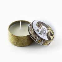Свеча новогодняя в железной банке &laquo;Новый год: Золотая&laquo;Новый год: аромат ваниль, 4.8 см