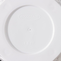 Горшок для цветов с поддоном &laquo;Камешки&raquo;, 1,6 л, пластик, белый