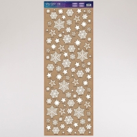 Виниловые наклейки на окна &laquo;Снежинки&raquo;, многоразовые, 70 х 25 см, Новый год