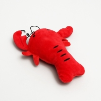 Игрушка для собак &laquo;Лобстер&raquo; со спрятанной пищалкой, 15-20 см, красный