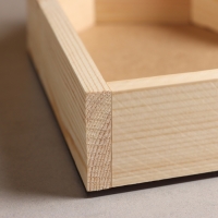 Кашпо деревянное 25&times;4.5 см "Сердце" подарочное, натуральный