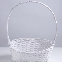 Корзина 38х25Н10/16/49см, ива, белая